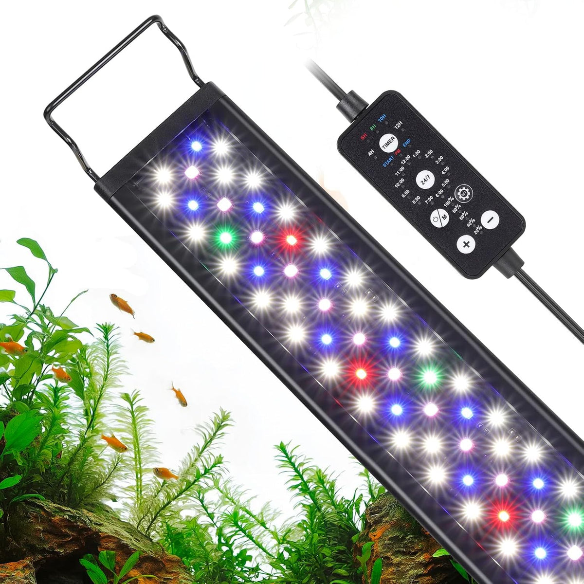 Hygger 18W LED Aquarium Light front view