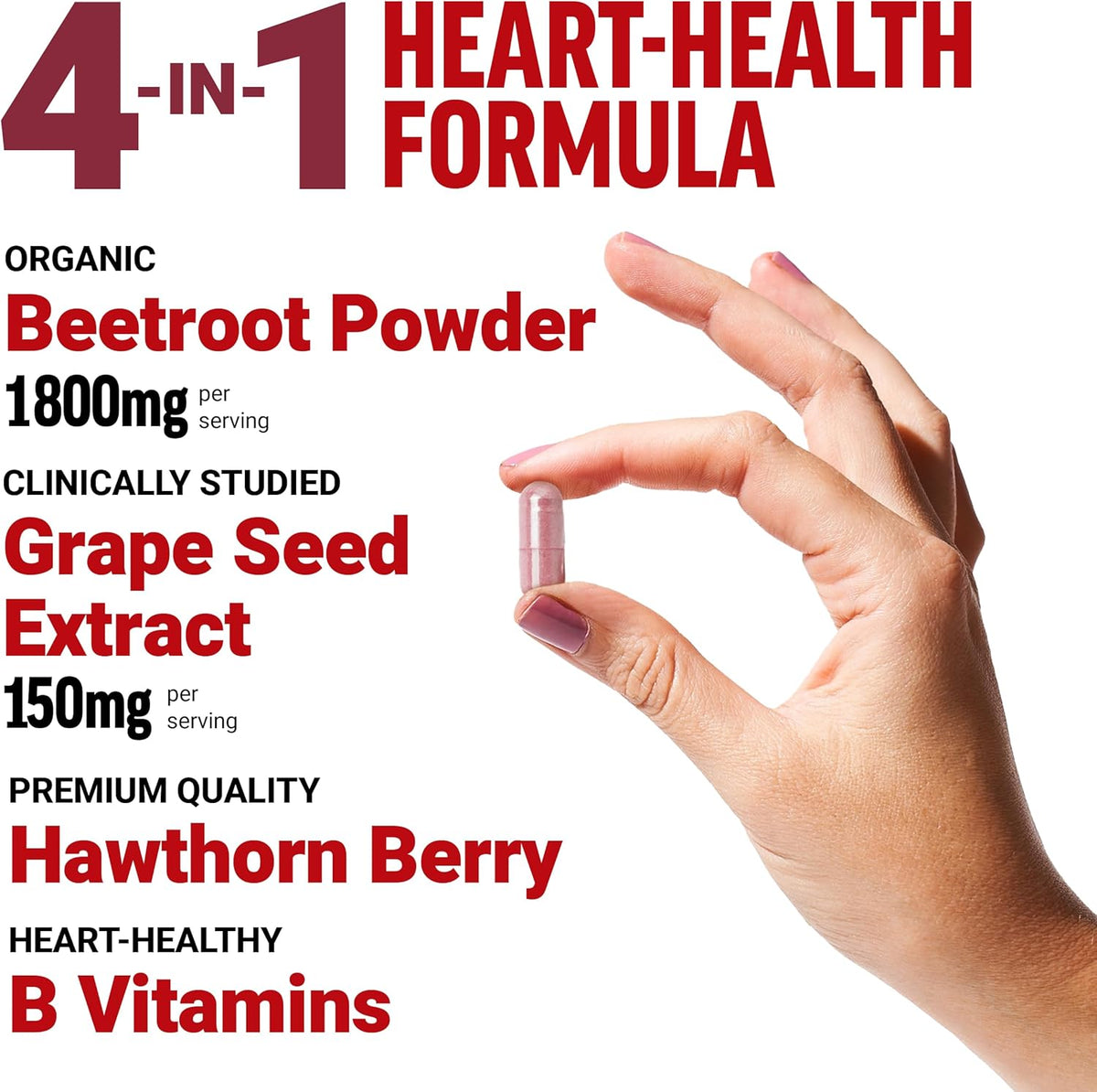 Force Factor Total Beets 1800mg Beet Root Capsules, Blood Pressure Support - Image 2