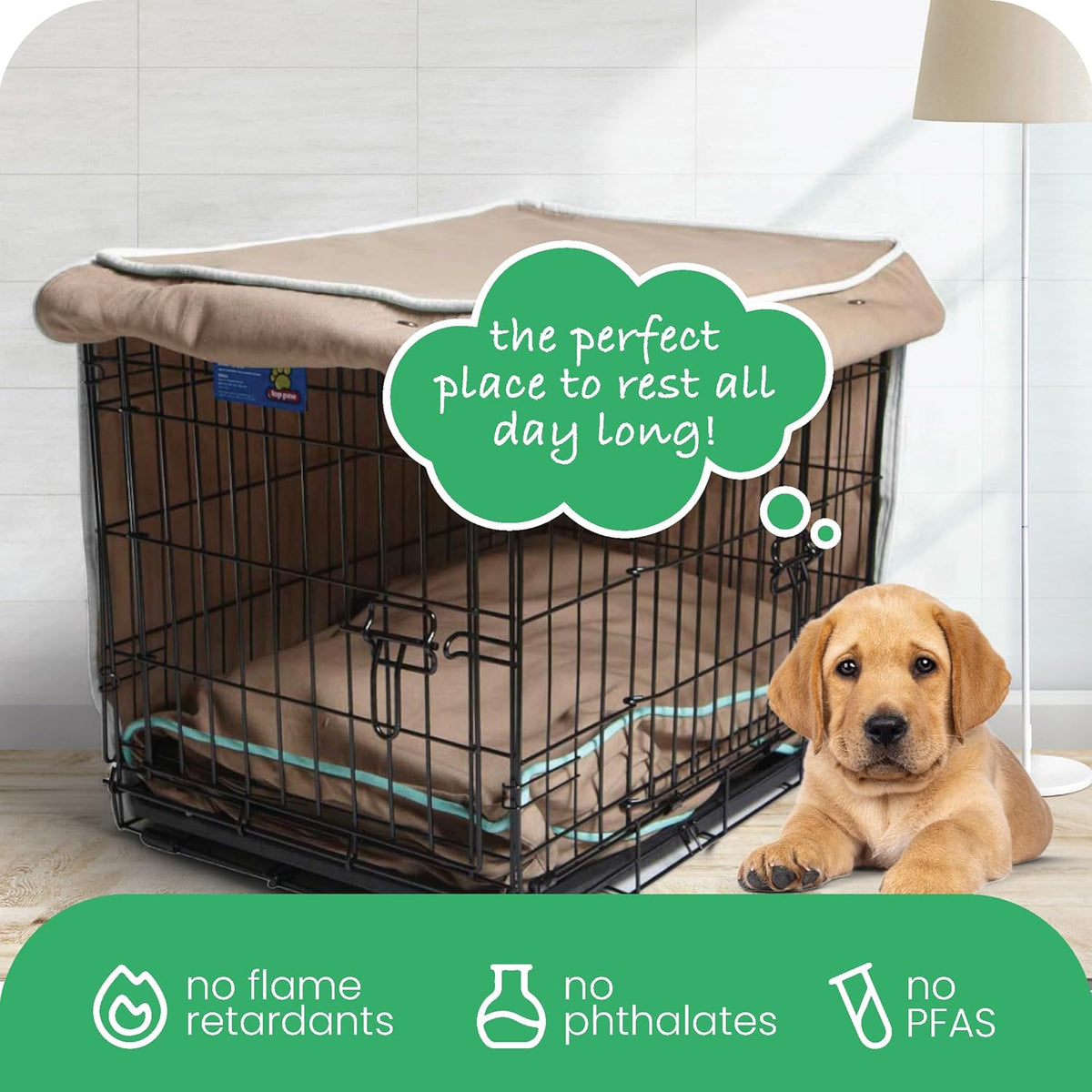 Molly Mutt imported USA pet crate cover for dogs and cats