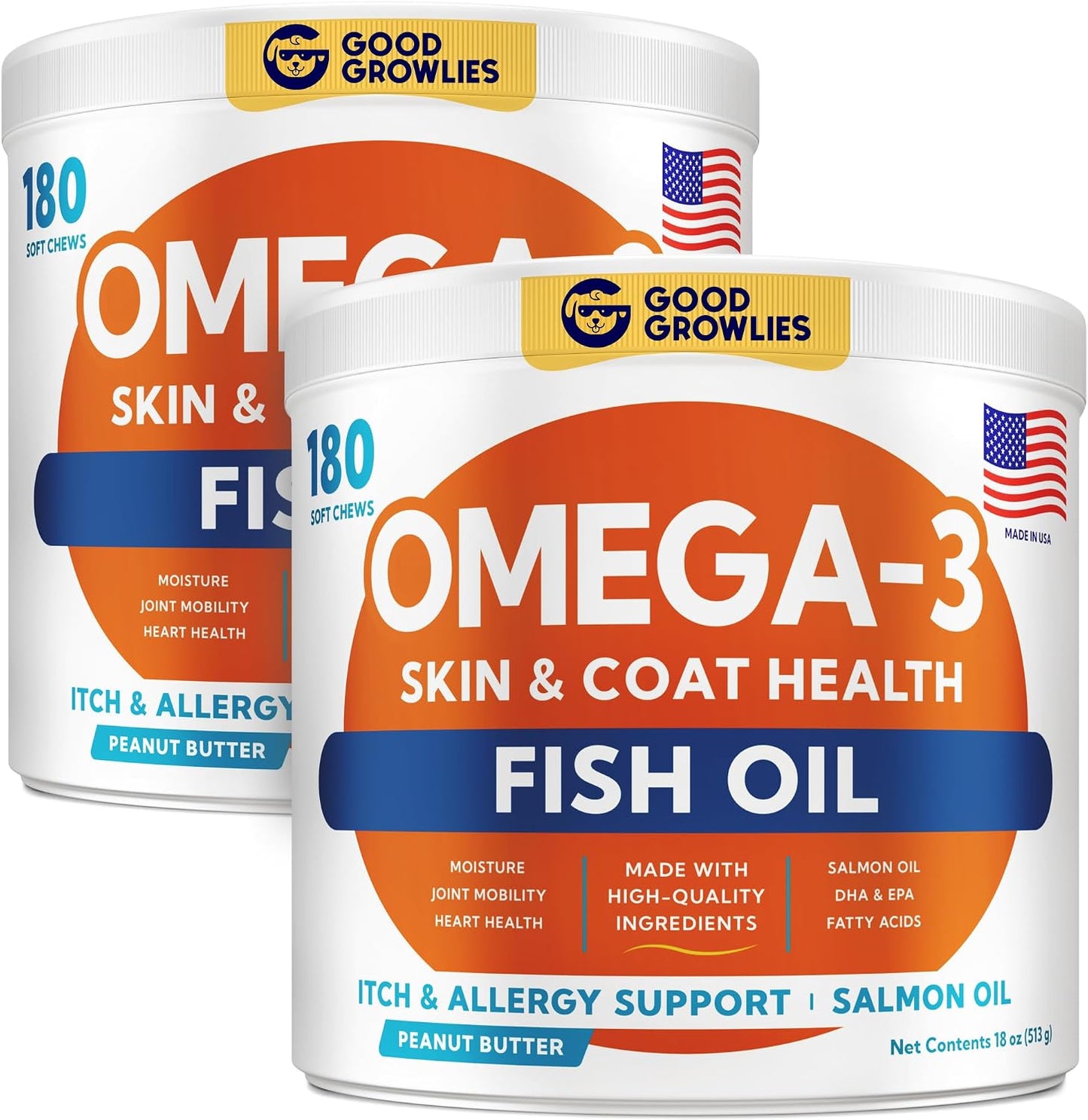 Dog Allergy Relief Chews - Anti-Itch Skin & Coat Supplement: No Fillers, Just Flavor - Itchy Skin Relief Treatment w/Omega 3 Fish Oil - Itching&Paw Licking - Dry Skin&Hot Spots - Made in USA - 180Ct - Image 9