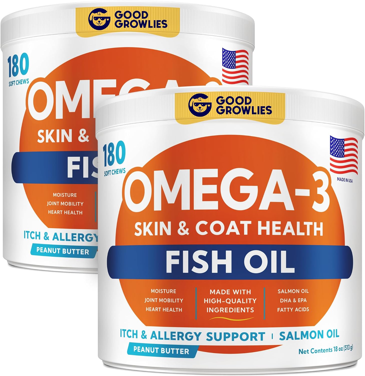 Dog Allergy Relief Chews - Anti-Itch Skin & Coat Supplement: No Fillers, Just Flavor - Itchy Skin Relief Treatment w/Omega 3 Fish Oil - Itching&Paw Licking - Dry Skin&Hot Spots - Made in USA - 180Ct - Image 9