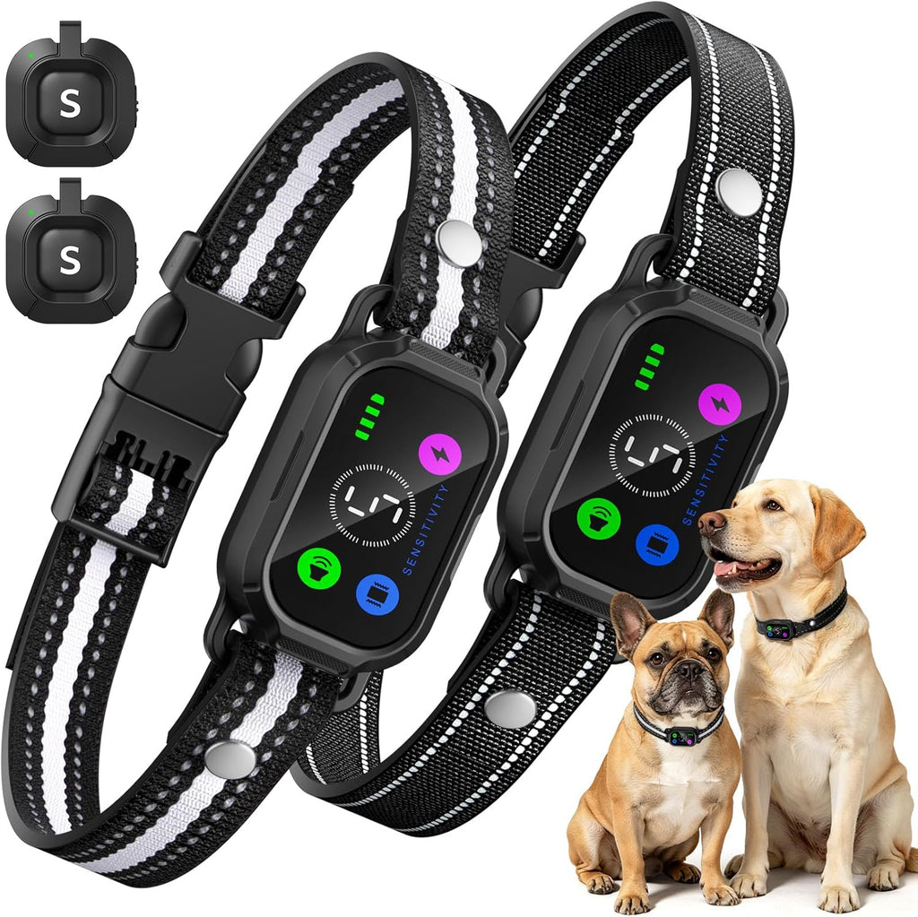 Leepenk Tucnkac Bark Collar 2 Pack front view with remote