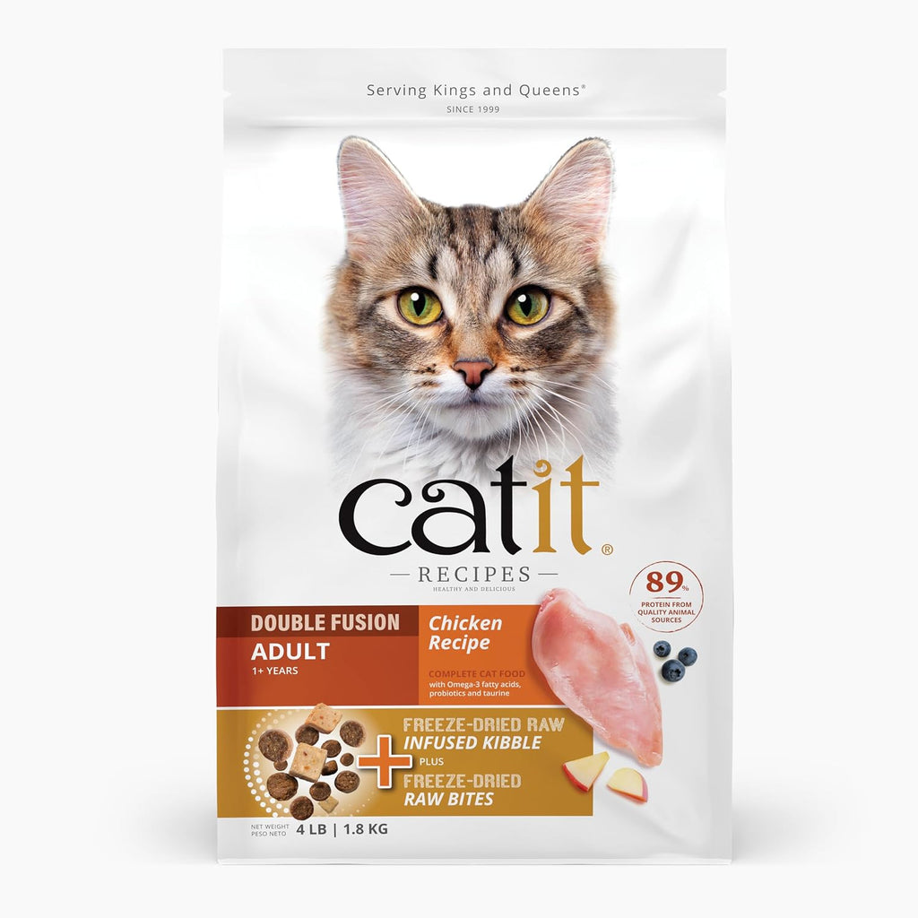 Catit Recipes Double Fusion Adult Chicken cat food front view packaging