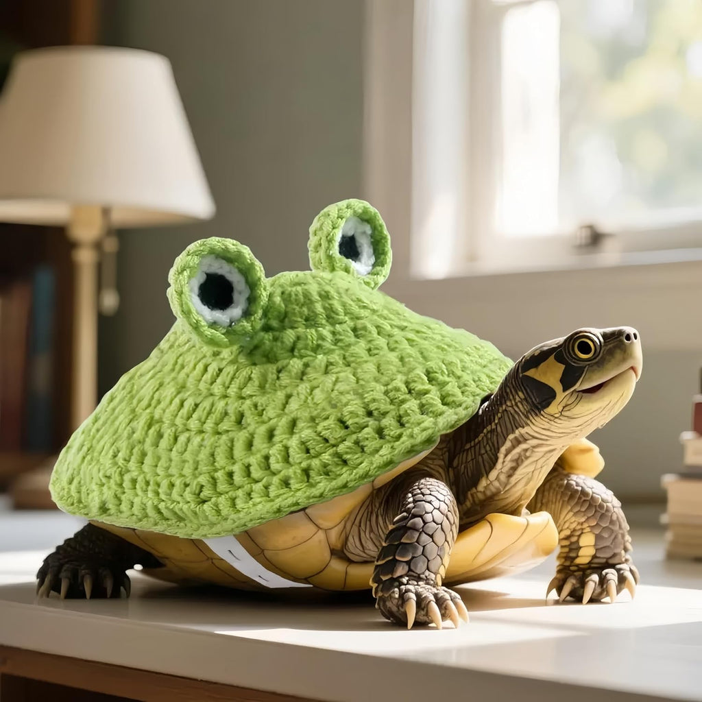 Warm Knit Tortoise Sweater, Handmade Turtle Sweater Small Animal Sweater Pet Shell Decoration Outfit Turtle Clothes Tortoise Costume for Christmas Party Cosplay Photo Shoot-Beatles,M - Image 12