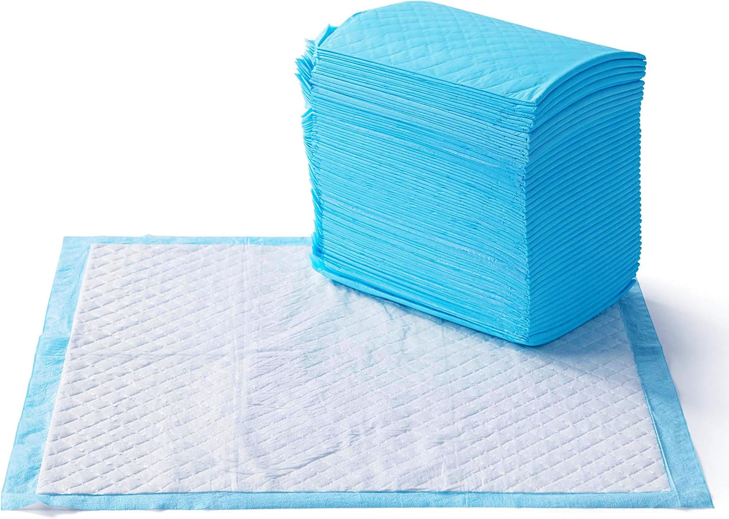 Amazon Basics X-Large Heavy Duty Absorbent Puppy Potty Pads, Leak-Proof, Quick-Dry, Super Absorbent Gel Technology for Dog Training, 28 x 34 Inches, Blue & White, Pack of 50 - Image 11