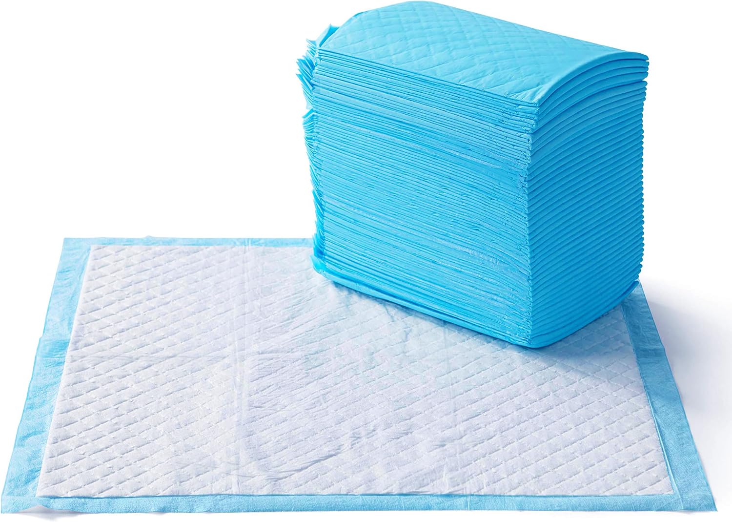 Amazon Basics X-Large Heavy Duty Absorbent Puppy Potty Pads, Leak-Proof, Quick-Dry, Super Absorbent Gel Technology for Dog Training, 28 x 34 Inches, Blue & White, Pack of 50 - Image 11