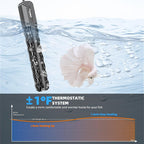 Freesea digital aquarium heater display showing temperature