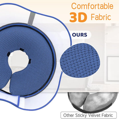 Supet inflatable recovery collar breathable 3D fabric cover close up