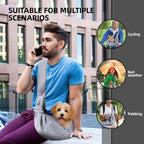 Hands-free puppy carrier purse showing shoulder strap pocket