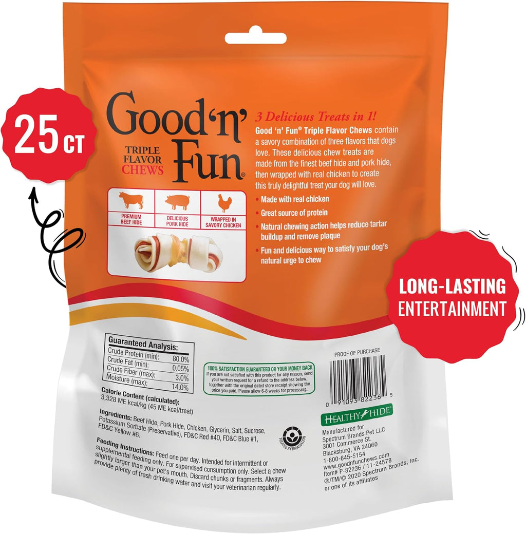 Good N Fun mini dog bones showing the real chicken wrap detail
