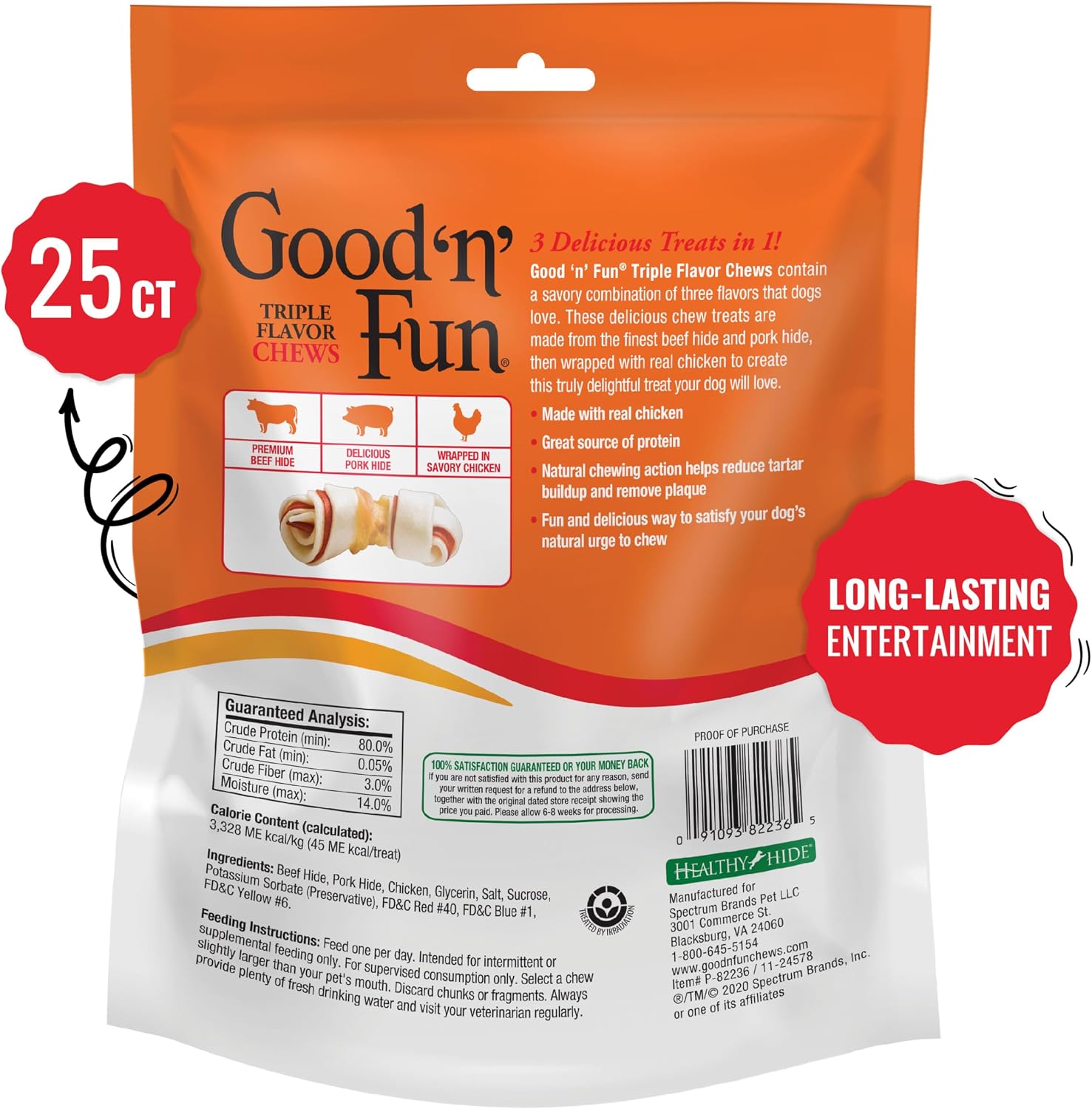 Good N Fun mini dog bones showing the real chicken wrap detail