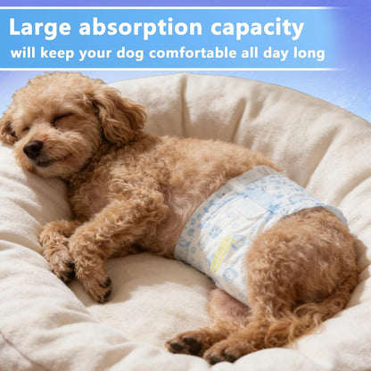 Leak proof edge protection on disposable male dog diapers bulk pack