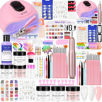 Major Dijit acrylic nail kit starter set front view with UV light and drill