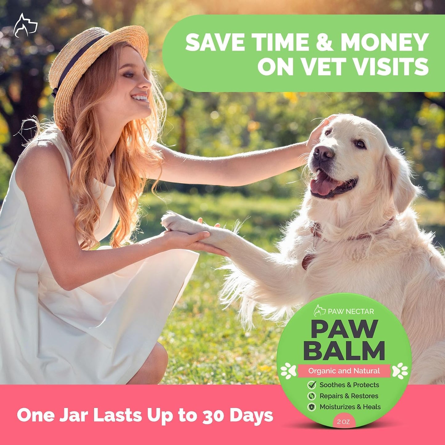 Paw Nectar 2 Ounce travel size tin for easy storage