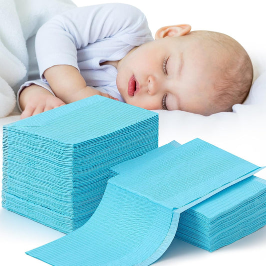 Mixweer disposable baby changing pads front view in blue