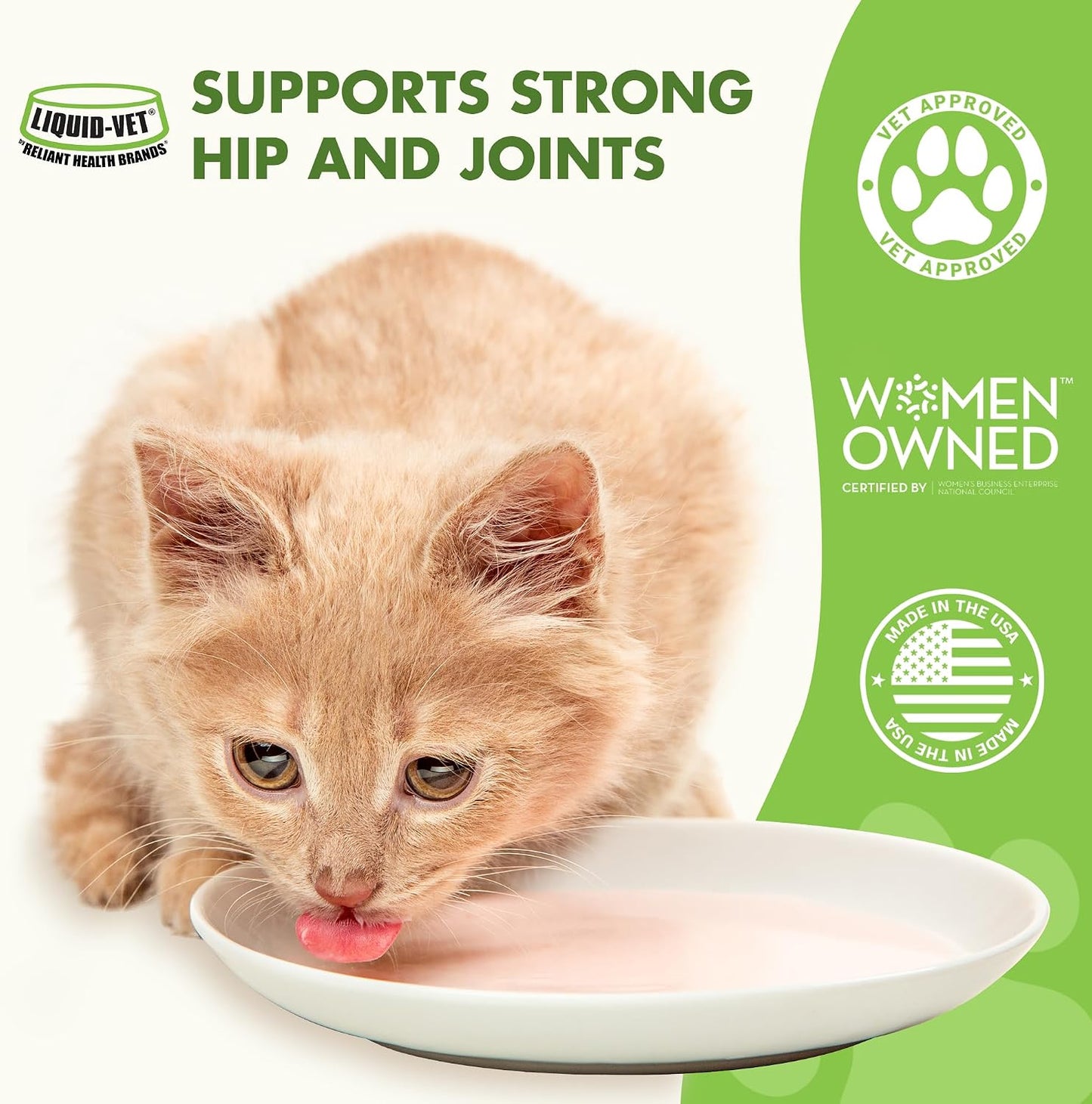 Liquid-Vet Feline Hip and Joint bottle label details