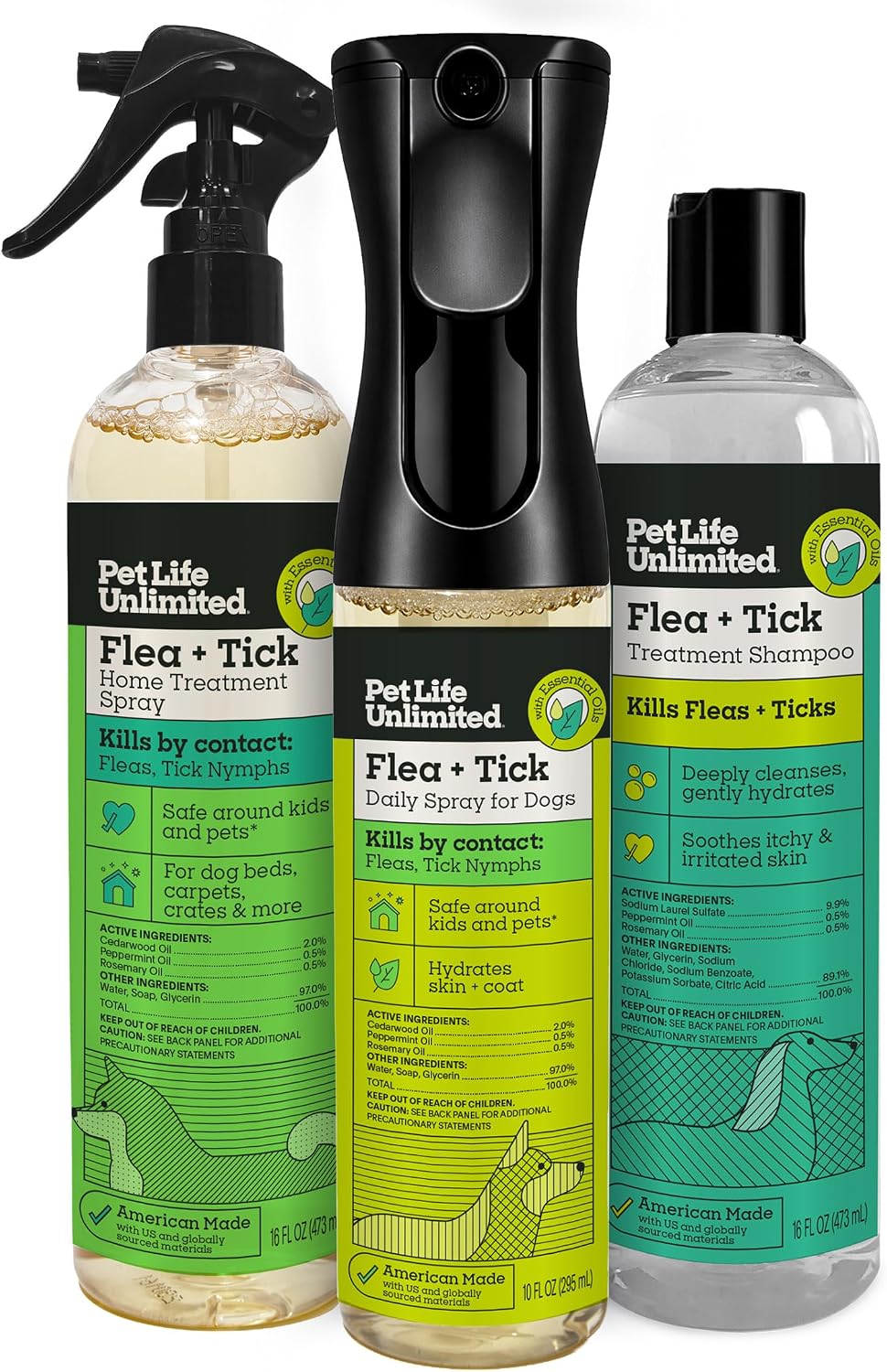 Pet Life Unlimited Natural Flea & Tick Gel Shampoo for Dogs, 16 oz, Plant-Based Prevention & Treatment for Fleas, Ticks & Eggs, Soothes Itchy Skin, Cleans & Conditions Coat - Image 10