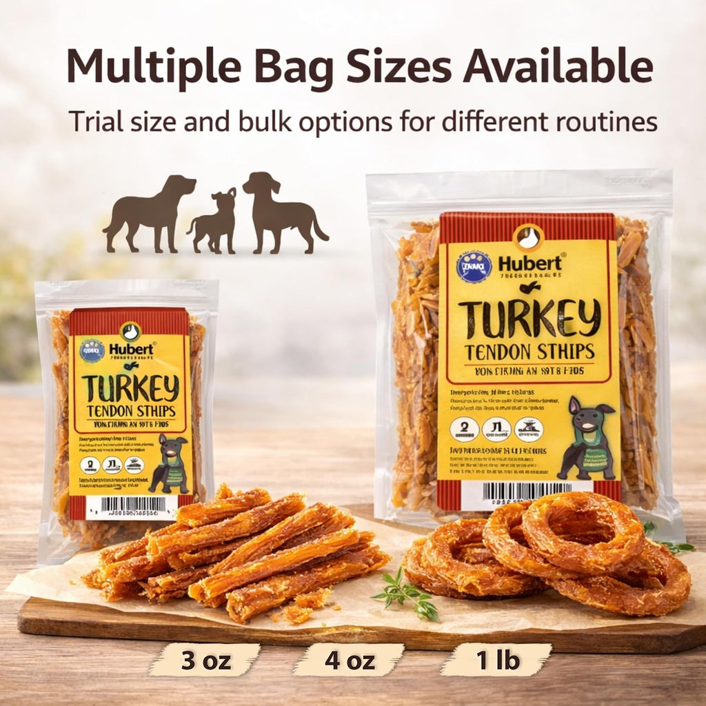 Hubert Premium single ingredient dog treats back label with nutritional info.