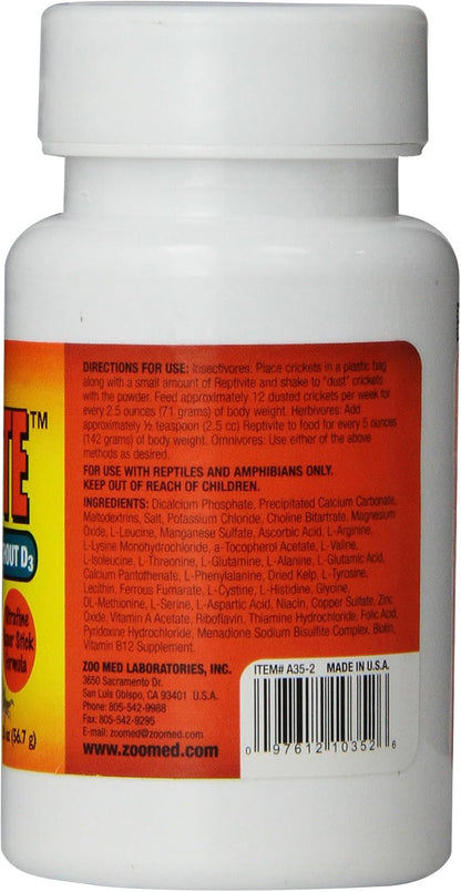 Zoo Med reptile vitamin powder two ounce bottle for exotic pets