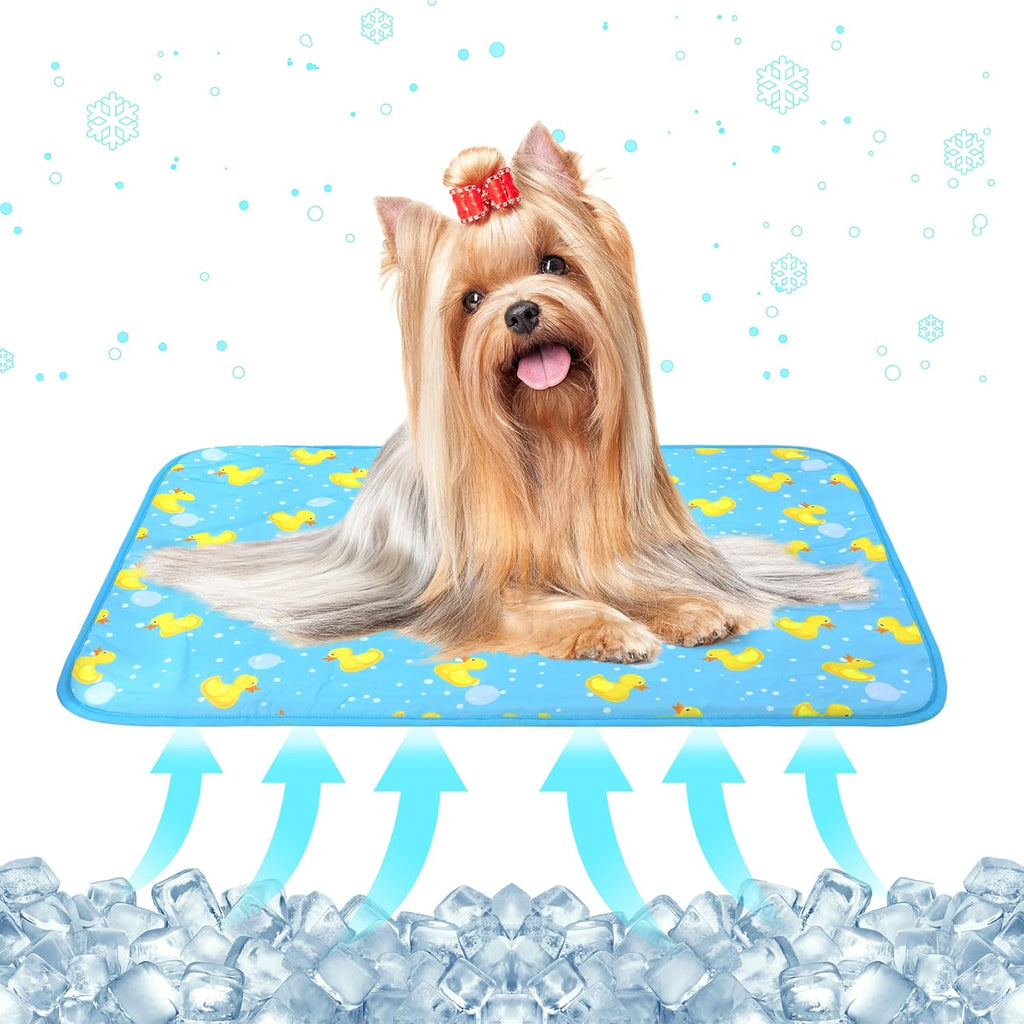 DELIFUR Cat Cooling Mat- Pet Cooling Mat Outdoor for Dogs Ice Pad for Kitten Cat Puppy Machine Washable (Small, Pink Watermelon) - Image 15