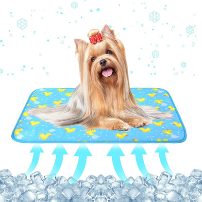 DELIFUR Cat Cooling Mat- Pet Cooling Mat Outdoor for Dogs Ice Pad for Kitten Cat Puppy Machine Washable (Small, Pink Watermelon) - Image 15