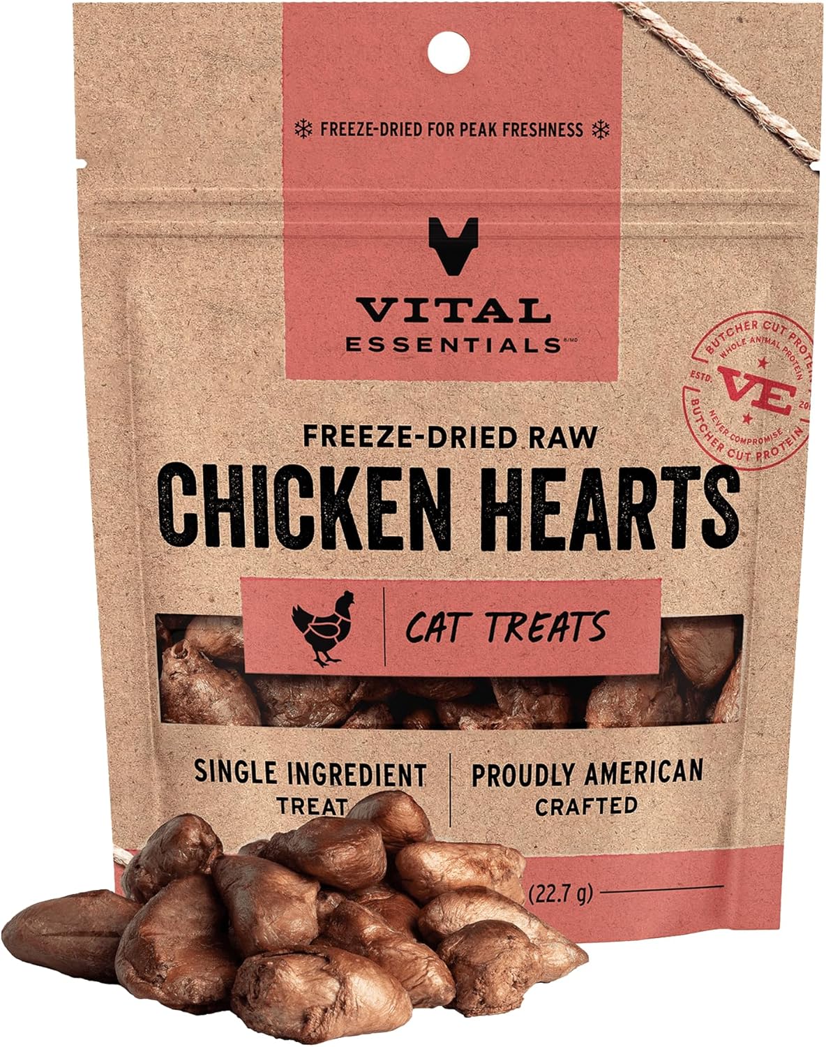 Vital Essentials Freeze Dried Raw Chicken Hearts Cat Treats | Single Ingredient | Premium Quality | Grain Free, Healthy Treats for Cats, 2.75 oz Bag - Image 10