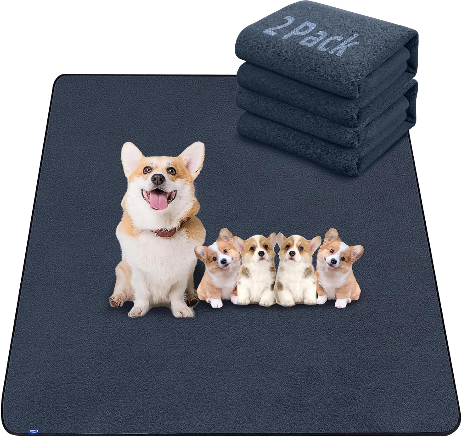 Sunsleek Washable Pee Pads for Dogs 72"x72" Extra Large Super Absorbent Non-Slip Reusable Puppy Pads for Playpen, Crate, Floor, Waterproof Pet Training Mats for Quick-Dry Whelping Pads & Incontinence - Image 10