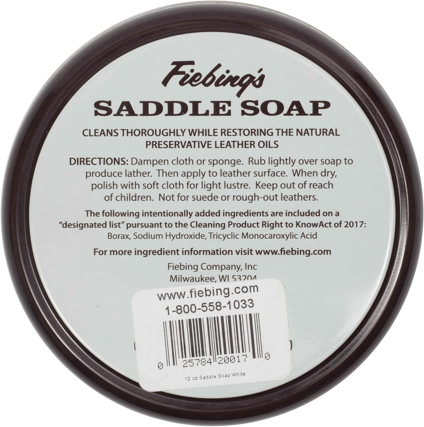 Restorative leather care product by Fiebing's brand for boots and luggage