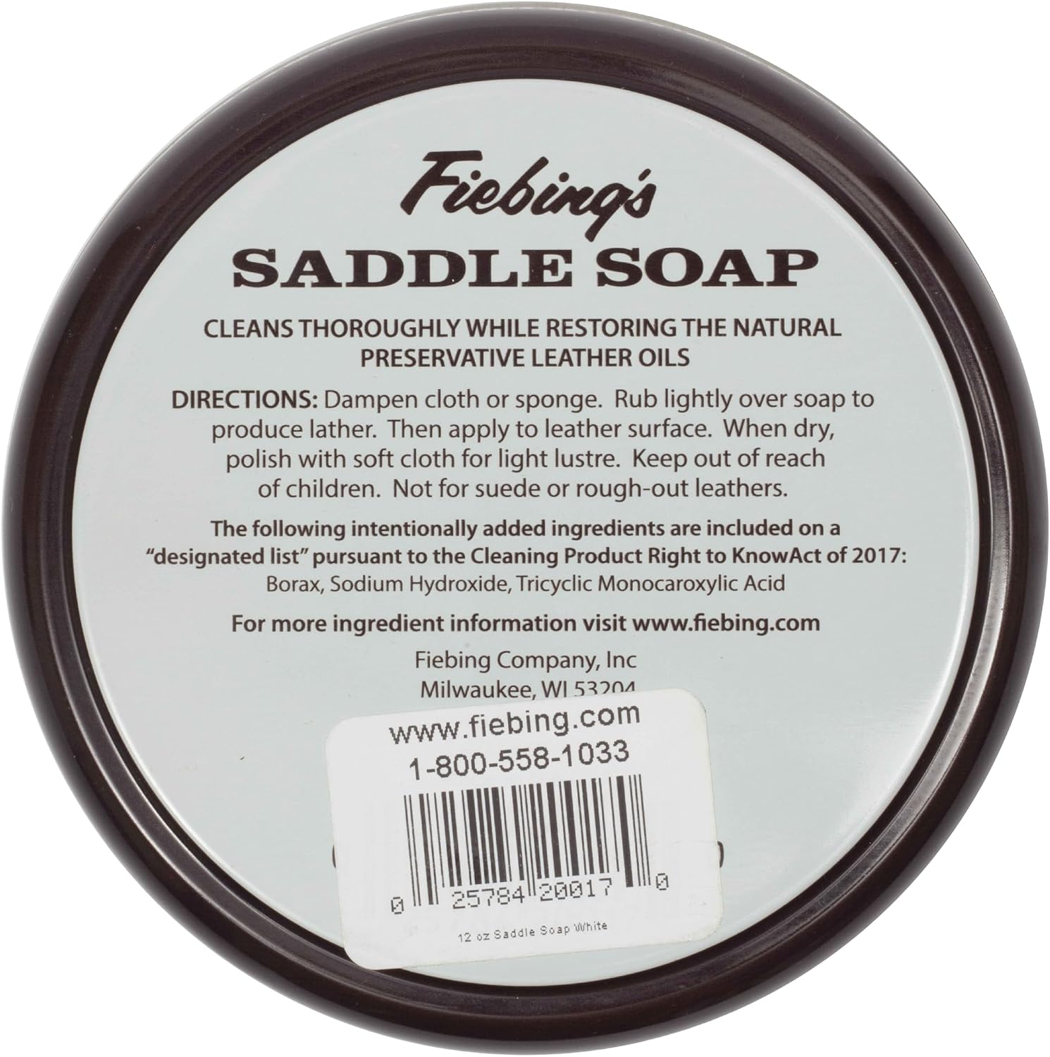Restorative leather care product by Fiebing's brand for boots and luggage