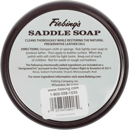 Restorative leather care product by Fiebing's brand for boots and luggage