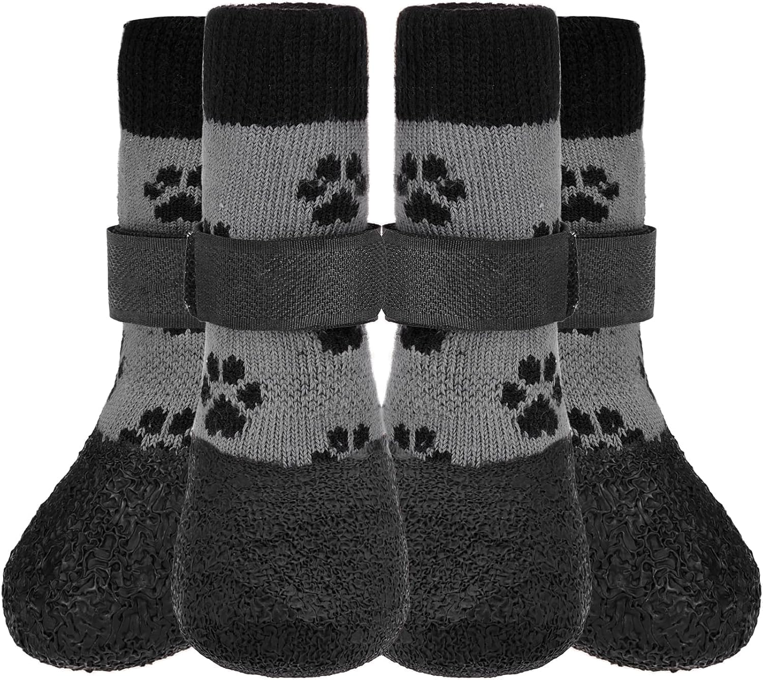 Dog Socks Anti Slip with Straps Traction Control Waterproof Paw Protector, L by KOOLTAIL - Image 13