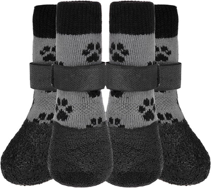 Dog Socks Anti Slip with Straps Traction Control Waterproof Paw Protector, L by KOOLTAIL - Image 13