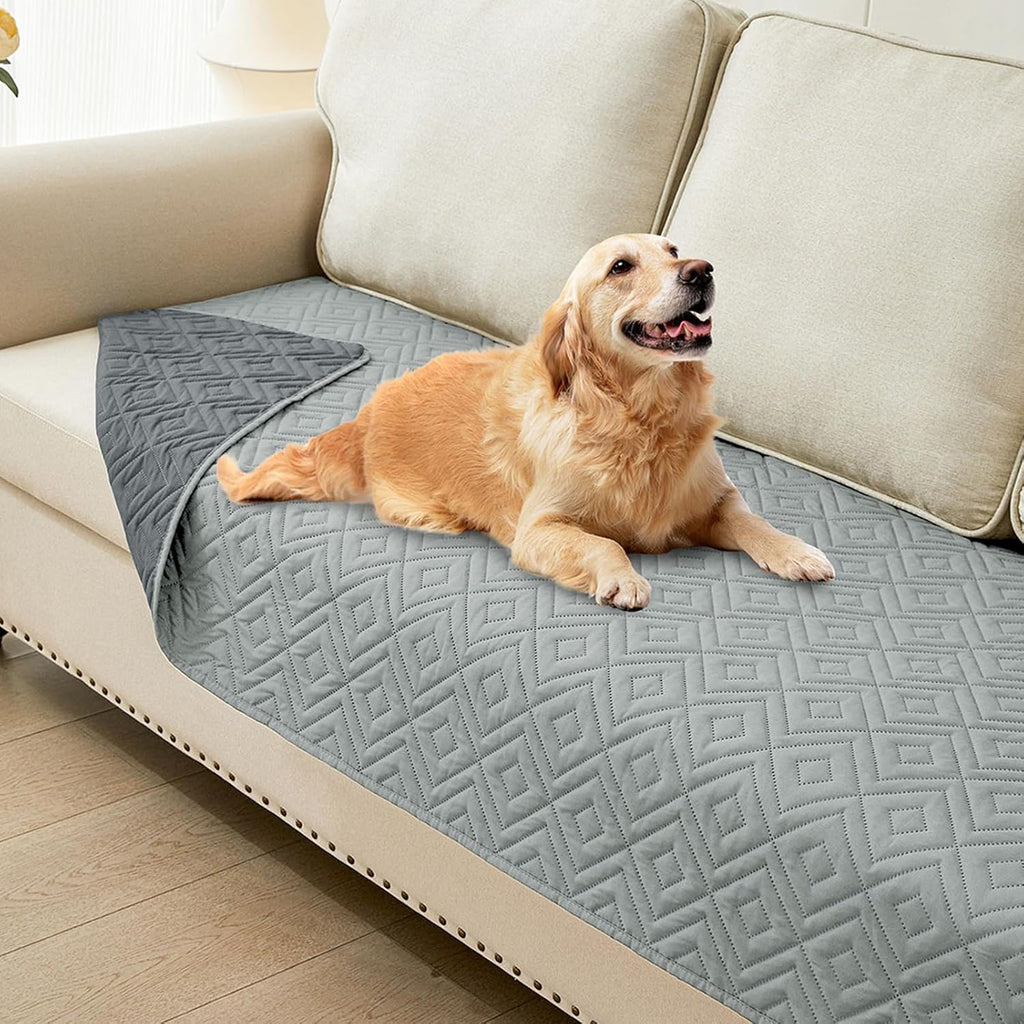 Hyha waterproof dog blanket front view protector on a modern couch