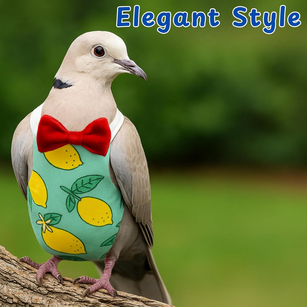 Packaging and included accessories for the Homedy Crafts bird harness set.