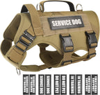 Reflective heavy duty service dog vest for safe night walking and outdoor training