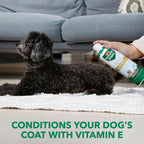 Natural botanical ingredient label on Hartz dog spray