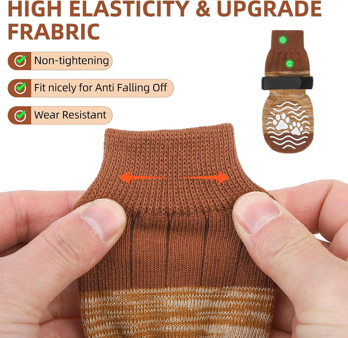Adjustable fastening straps on Pupteck dog booties