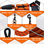 Luck Dawn comfortable double dog leash foam padded handle detail