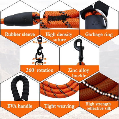 Luck Dawn comfortable double dog leash foam padded handle detail