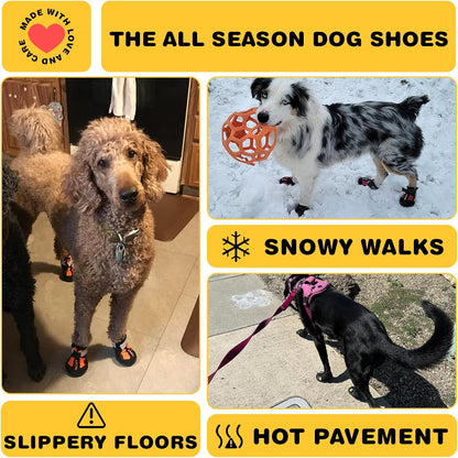 Hcpet dog shoes with 3M reflective straps detail