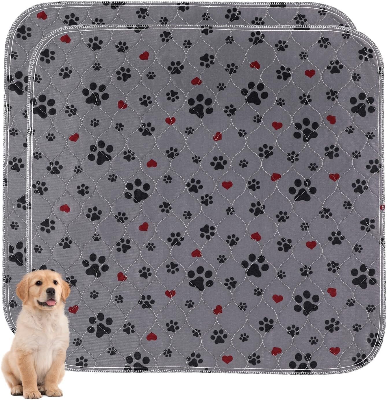 Washable Pee Pads for Dogs,4 Pack Extra Large 24"x24" Super Absorbent Reusable Puppy Pads,Non-Slip 100% Waterproof Dog Pee Pads,Pet Training Pads for Couch, Crate,Potty Training,Floor - Image 9