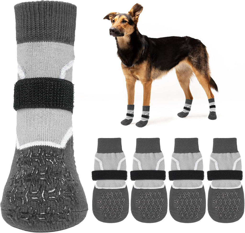 Dog Socks Shoes for Hot Pavement to Prevent Licking Paws, Summer Anti Slip Pet Booties with Grip Traction Control for Hardwood Floors, Grippy Boots & Paw Protectors for Small Medium Large Senior Dogs - Image 10