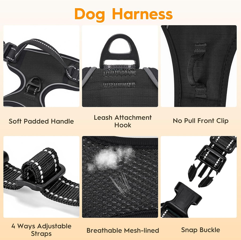 Zero Zoo tactical dog harness fitted securely on a medium breed dog