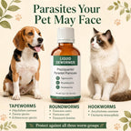 Broad spectrum parasite treatment for pets targeting hookworms and roundworms