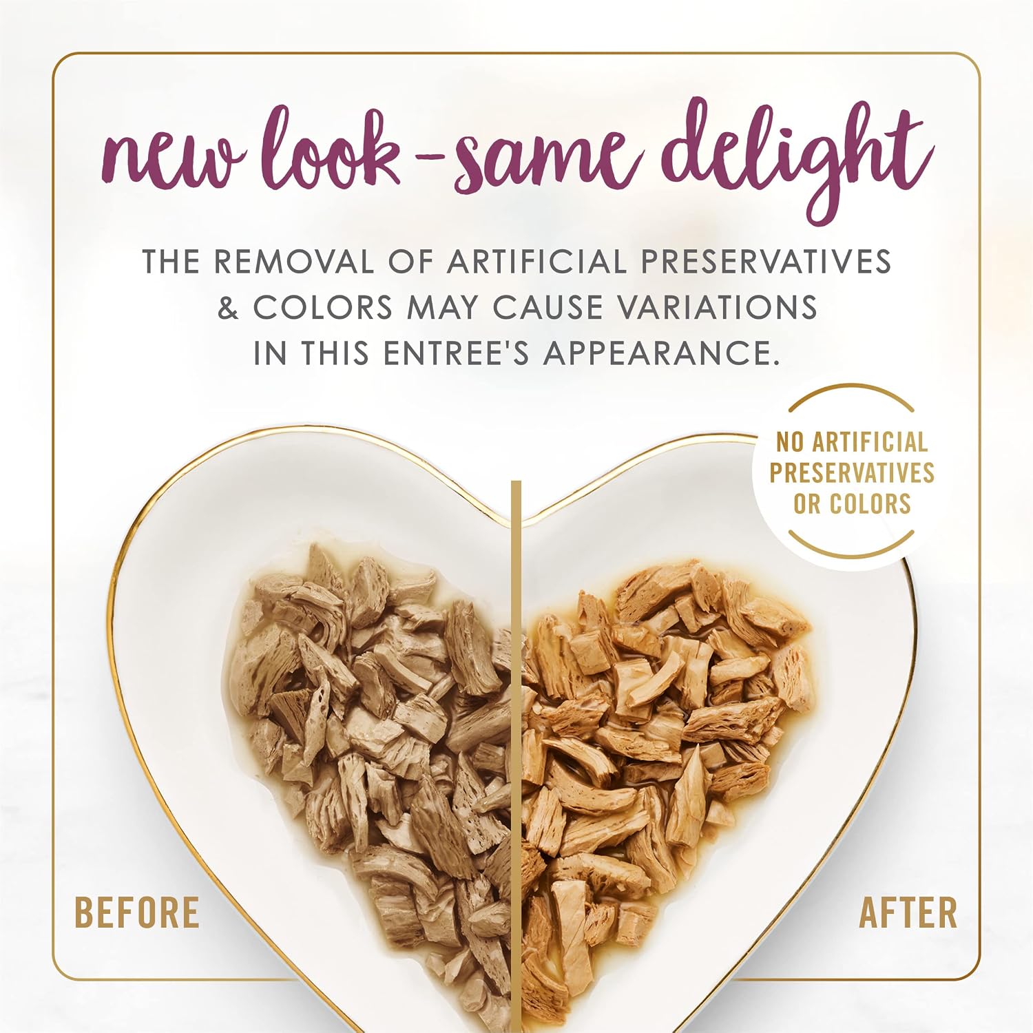 Purina Fancy Feast grilled chicken wet cat food texture in gravy