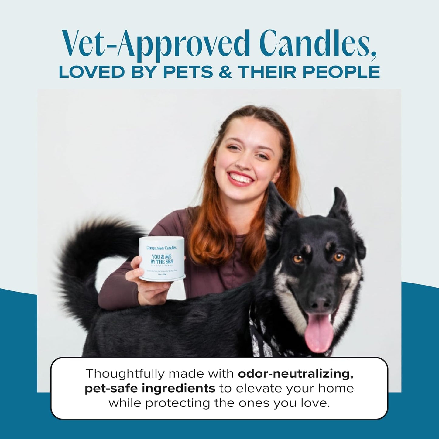 Companion Candles You And Me By The Sea wooden wick detail