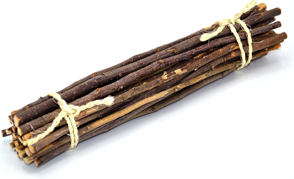 Untreated apple sticks arranged in a bundle