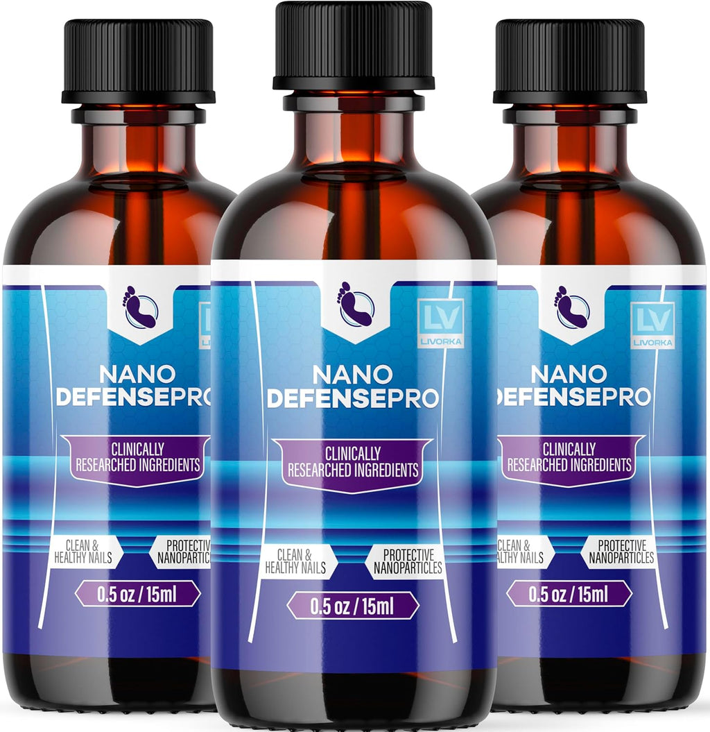 LIVORKA Nano Defense Pro liquid nail treatment bottles front view