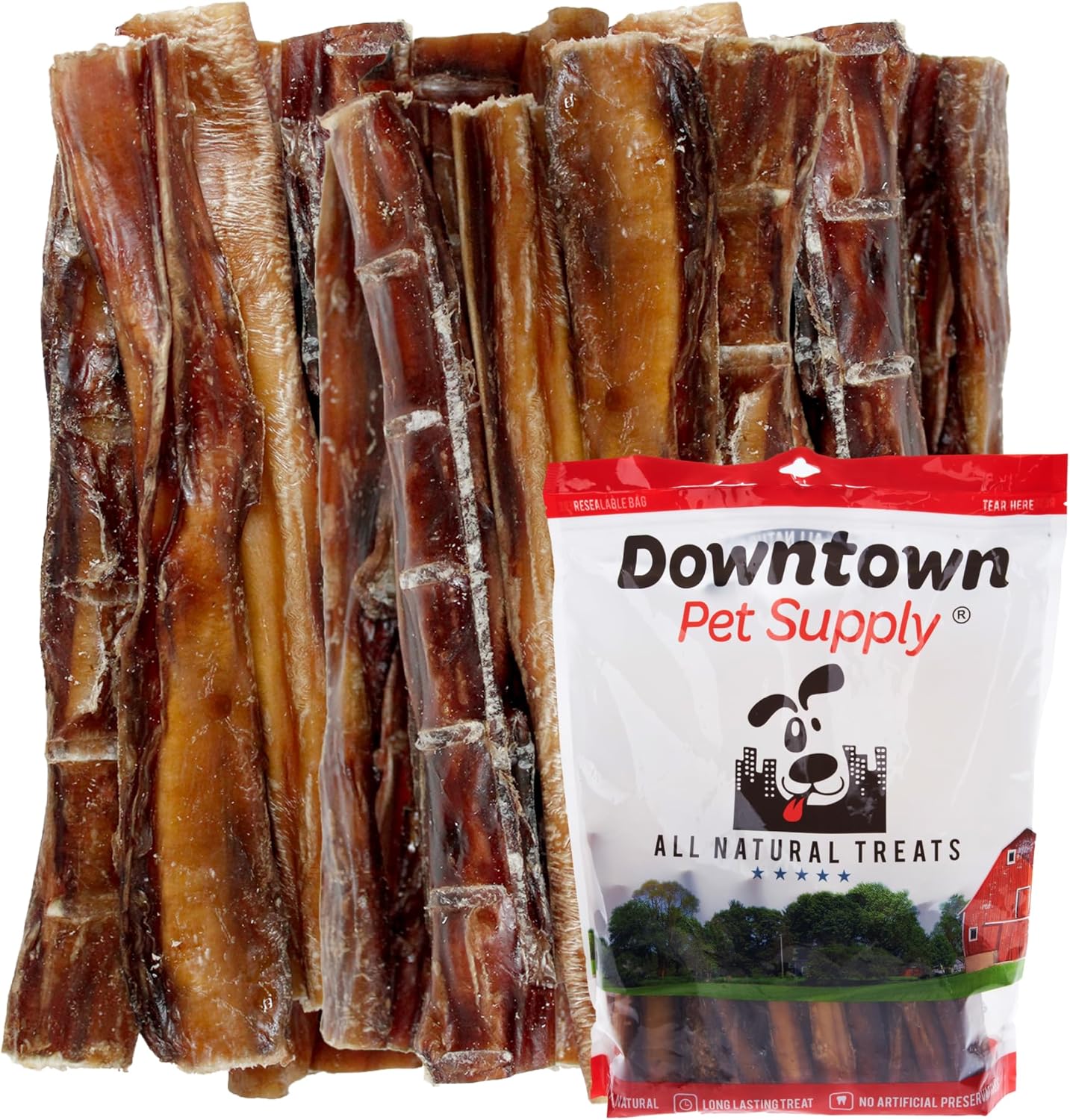 Downtown Pet Supply American Bully Sticks front view packaging for dogs.