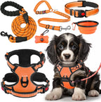 LOBEVE No Pull Dog Harness, Collar & Leash Set | Includes Dog Seat Belt, Collapsible Bowls & Poop Bag Dispenser. Ideal for Training, Walking, Hiking. Fits Small to Large Dogs(Pink-L) - Image 13